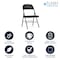 Flash Furniture Folding Chair, Double Braced, Black Metal BD-F002-BK-GG - alternate 6